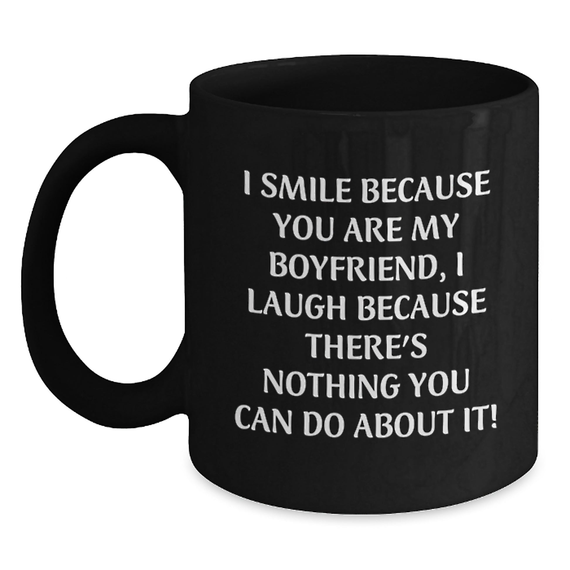 Funny Sweetheart Gifts for Him, Black Coffee Mug with I Smile Because You Are My Sweetheart, Perfect for Valentine's, Gifts from Men - Main
