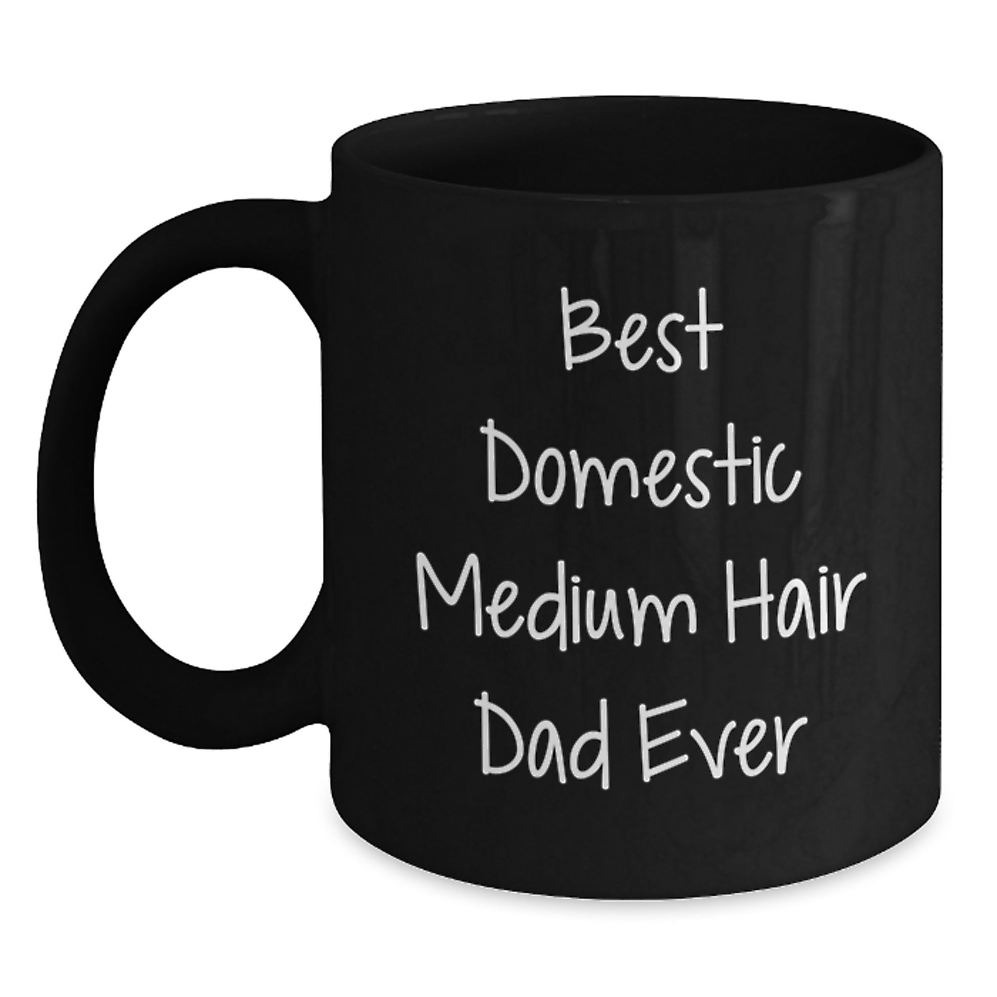 Funny Domestic Medium Hair Cat Gifts for Men from Best Dad Ever Birthday Unique Mugs - Main