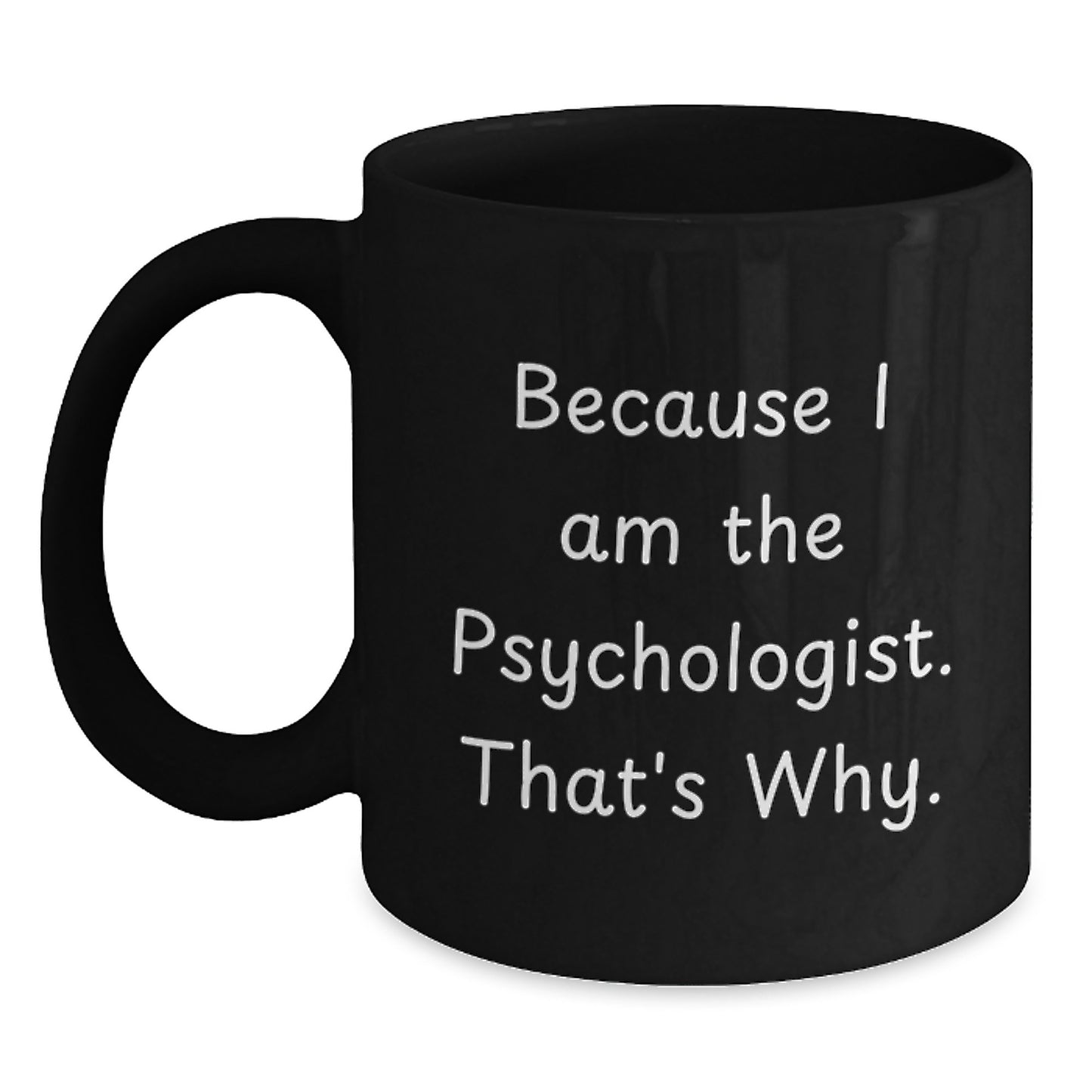 Psychologist Keepsake Black Coffee Mug for Him Birthday Gift Ceramic - Main