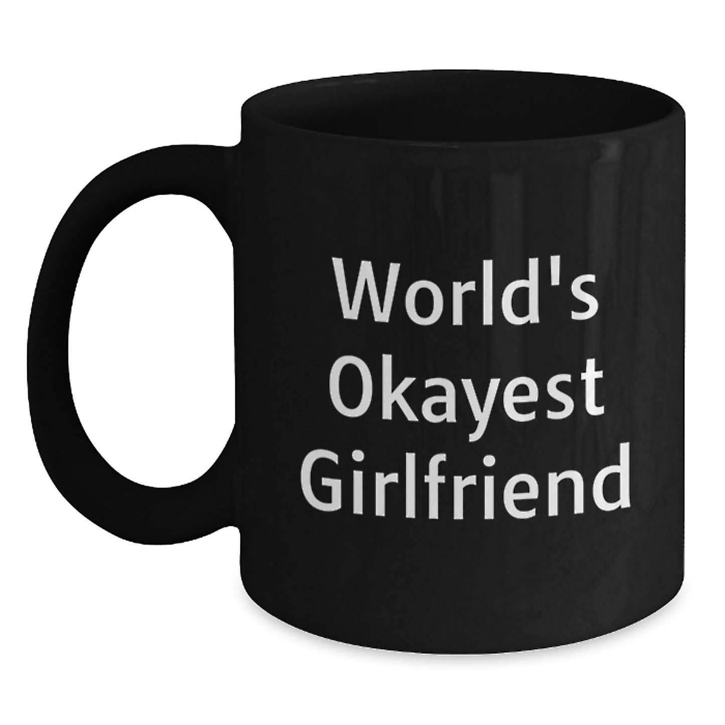 Funny Gifts from Men to Sweetheart World's Okayest Sweetheart Black Coffee Mug, Unique Christmas Unique Gifts for Women, Ceramic Mugs - Main