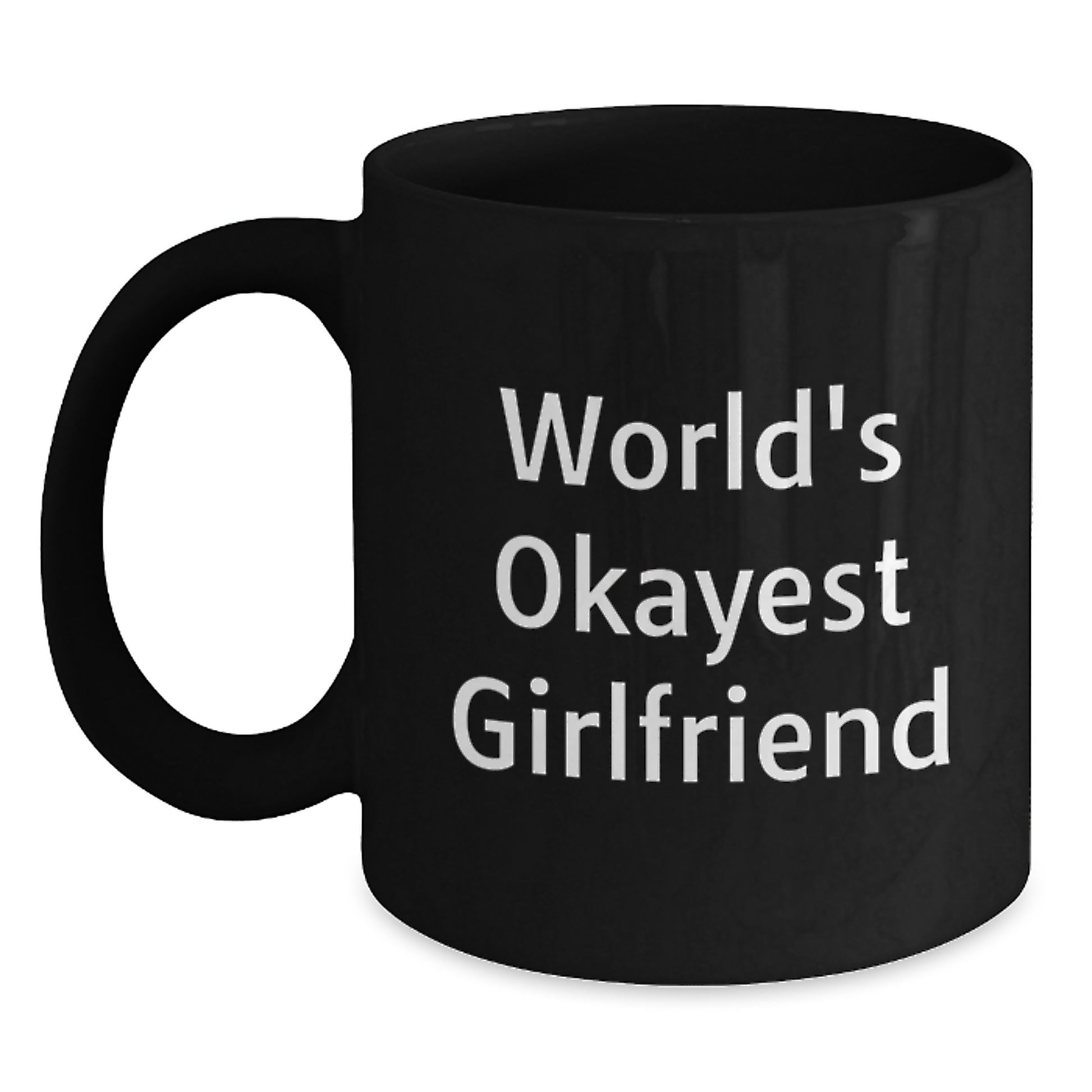 Funny Gifts from Men to Sweetheart World's Okayest Sweetheart Black Coffee Mug, Unique Christmas Unique Gifts for Women, Ceramic Mugs - Main