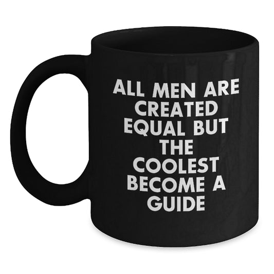 Funny Guide Gifts for Men from Friends and Family - Black Coffee Mug Guide Inspiration - Main