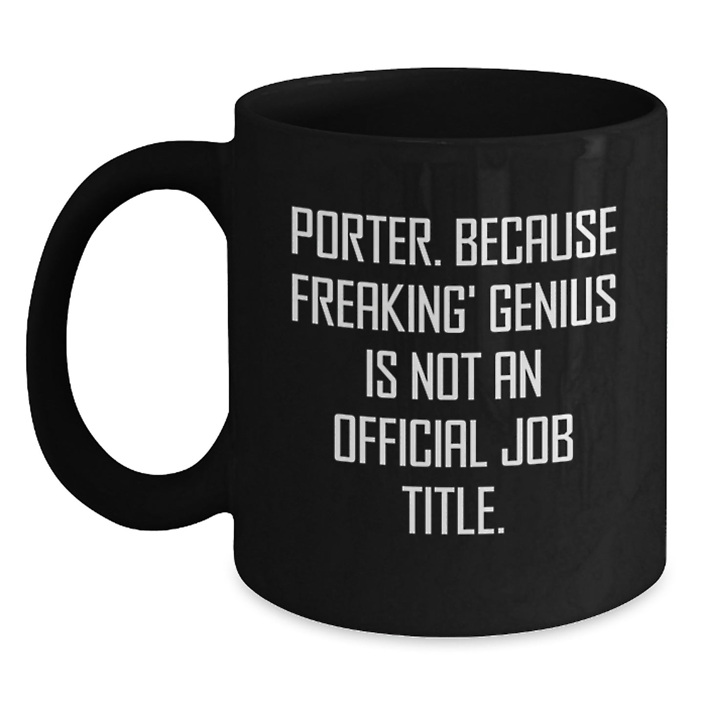 Porter Birthday Gift Black Coffee Mug for Her Present - Main