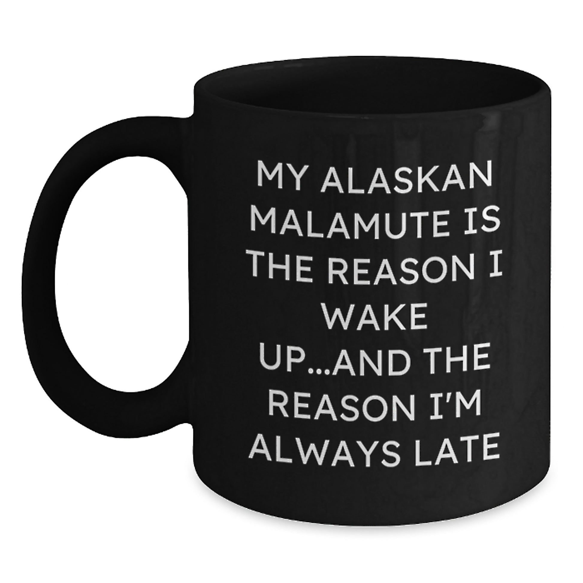 Funny Alaskan Malamute Dog Gifts for Birthday - Black Coffee Mug from Friends - Main