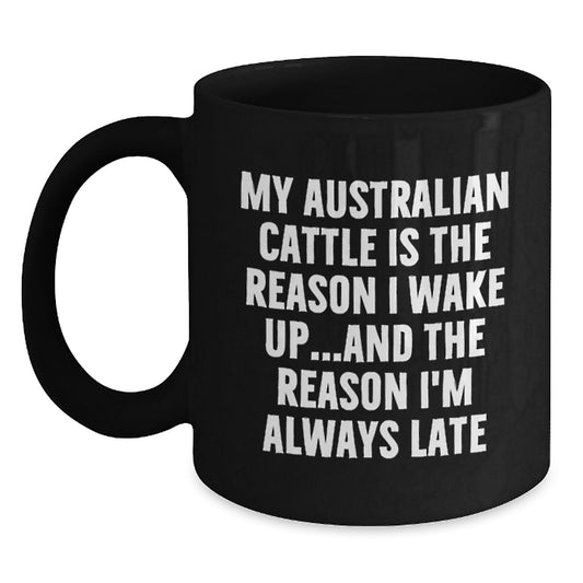 Funny Australian Cattle Dog Gifts, Black Coffee Mug for Australia Cattle Dog Lover, Gifts from Friends for Birthday Unique Gifts for Australian Cattle Dog Enthusiast - Main