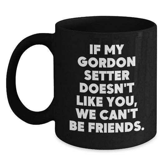 Funny Gordon Setter Dog Lover Black Coffee Mugs Gifts from Men for Friends on Birthday Unique - Main