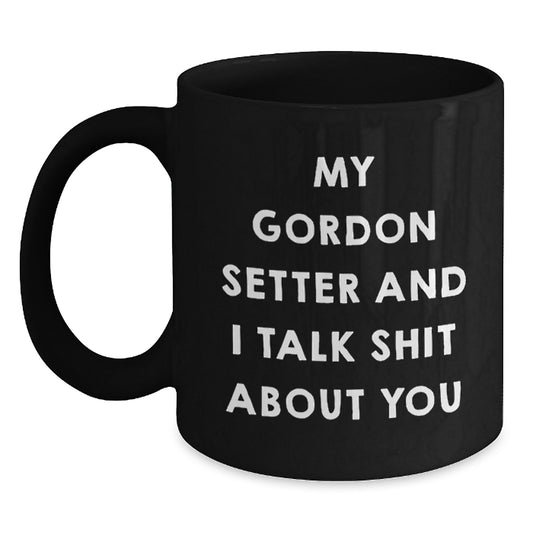Gordon Setter Dog Father's Day Unique Gifts for Men Funny Black Coffee Mugs from Family - Main