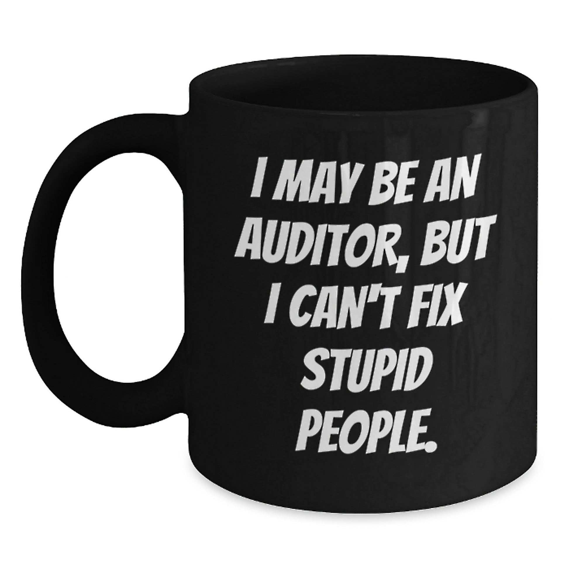 Funny Auditor Black Coffee Mugs Gifts from Friends for Auditor Men Christmas Unique Holiday - Main