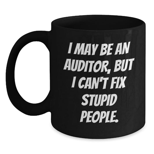 Funny Auditor Black Coffee Mugs Gifts from Friends for Auditor Men Christmas Unique Holiday - Main