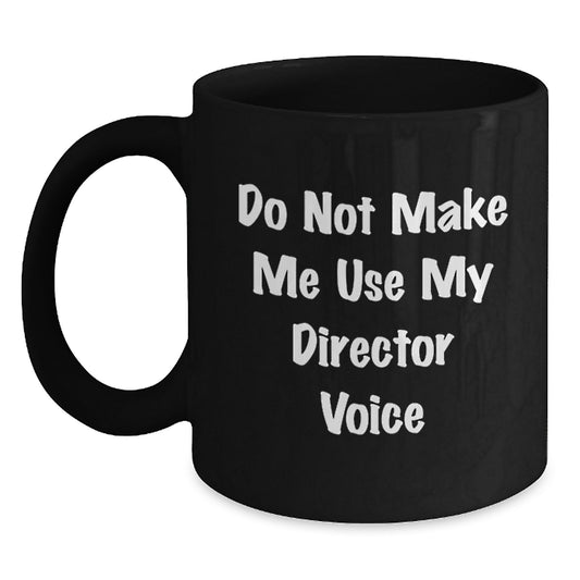 Funny Gifts from Family Members for Director Mom, Black Coffee Mug, Mother's Day Unique Gifts - Main