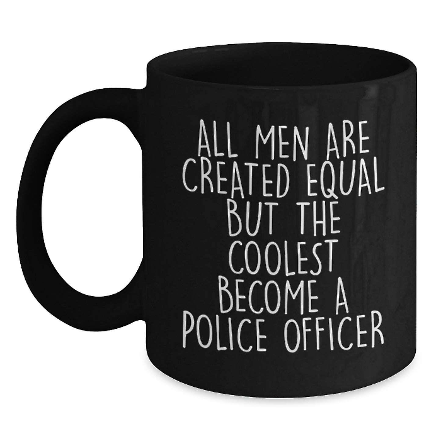Police Officer Keepsake Black Coffee Mug for Him Birthday Gift - Main