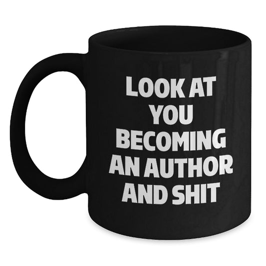 Funny Author Quotes Black Coffee Mug Gifts from Friends for Author Graduation Unique - Main