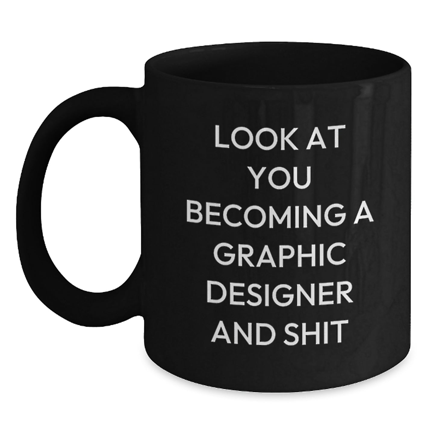 Graphic Designer Keepsake Mug for Him Graduation Gift Black 11oz Ceramic - Main
