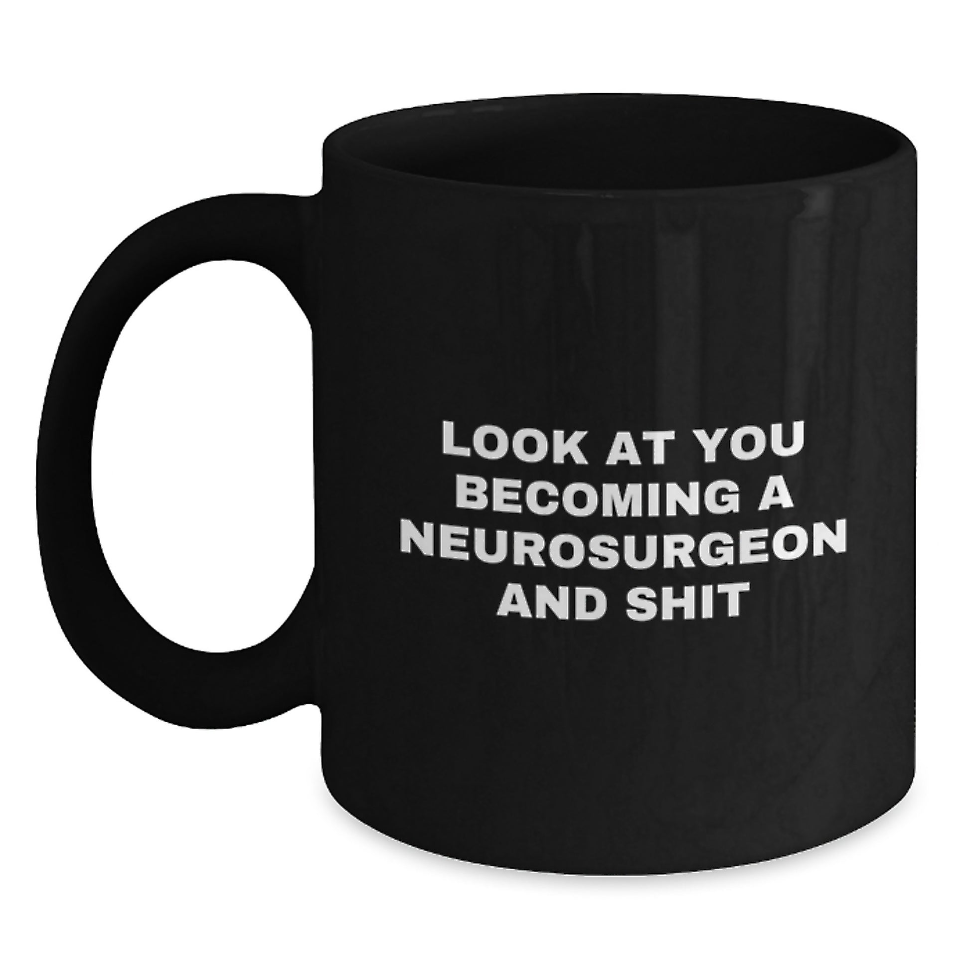 Funny Neurosurgeon Mug Gifts from Friends, Family, or Coworkers for Neurosurgeon Men and Women - Black Coffee Mug - Christmas Unique Gifts - Main