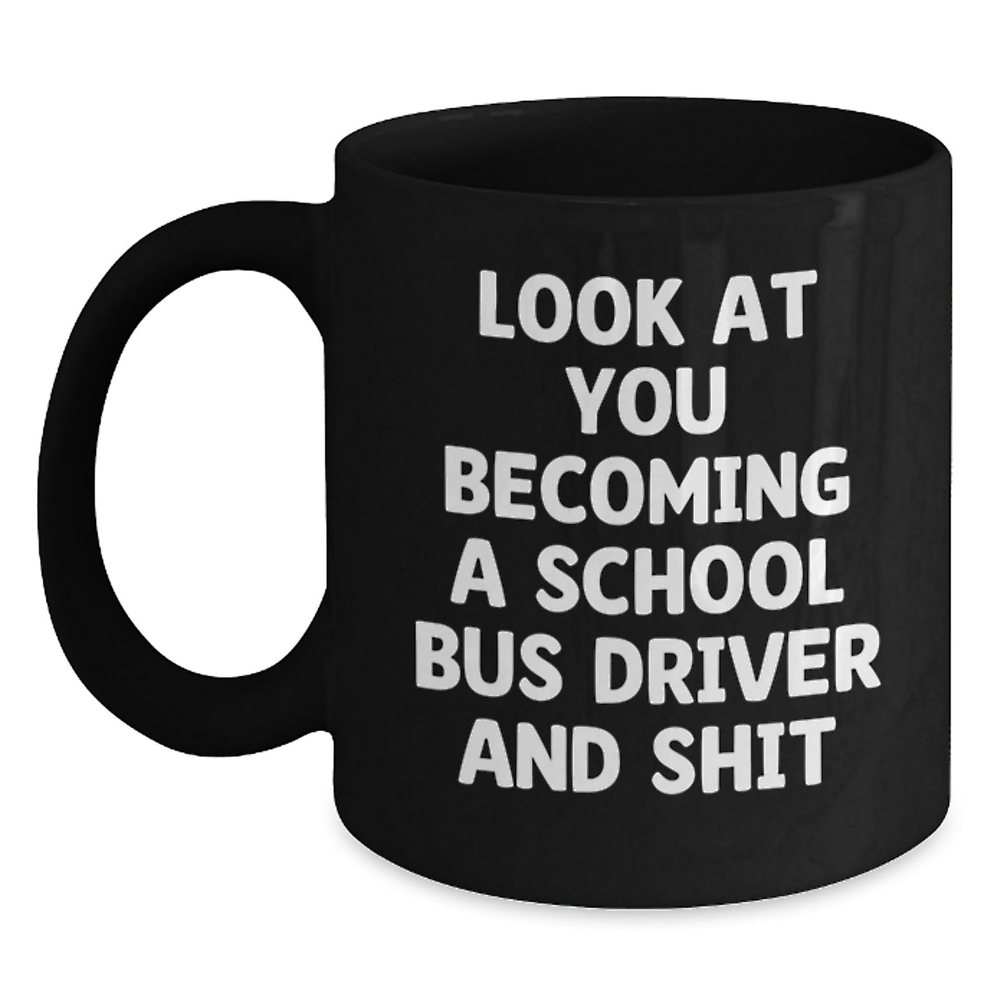 Funny School Bus Driver Gifts from Friends - Become a Legend with this Unique Black Coffee Mug - School Bus Driver Christmas Unique Gifts - Main