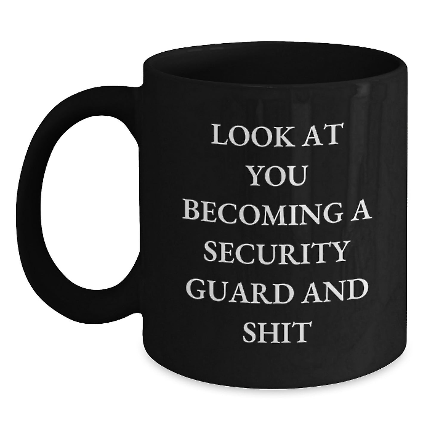 Funny Security Guard Black Coffee Mugs, Gifts from Friends to Security Guard, Unique Valentine's Gifts for Security Guard Men - Main
