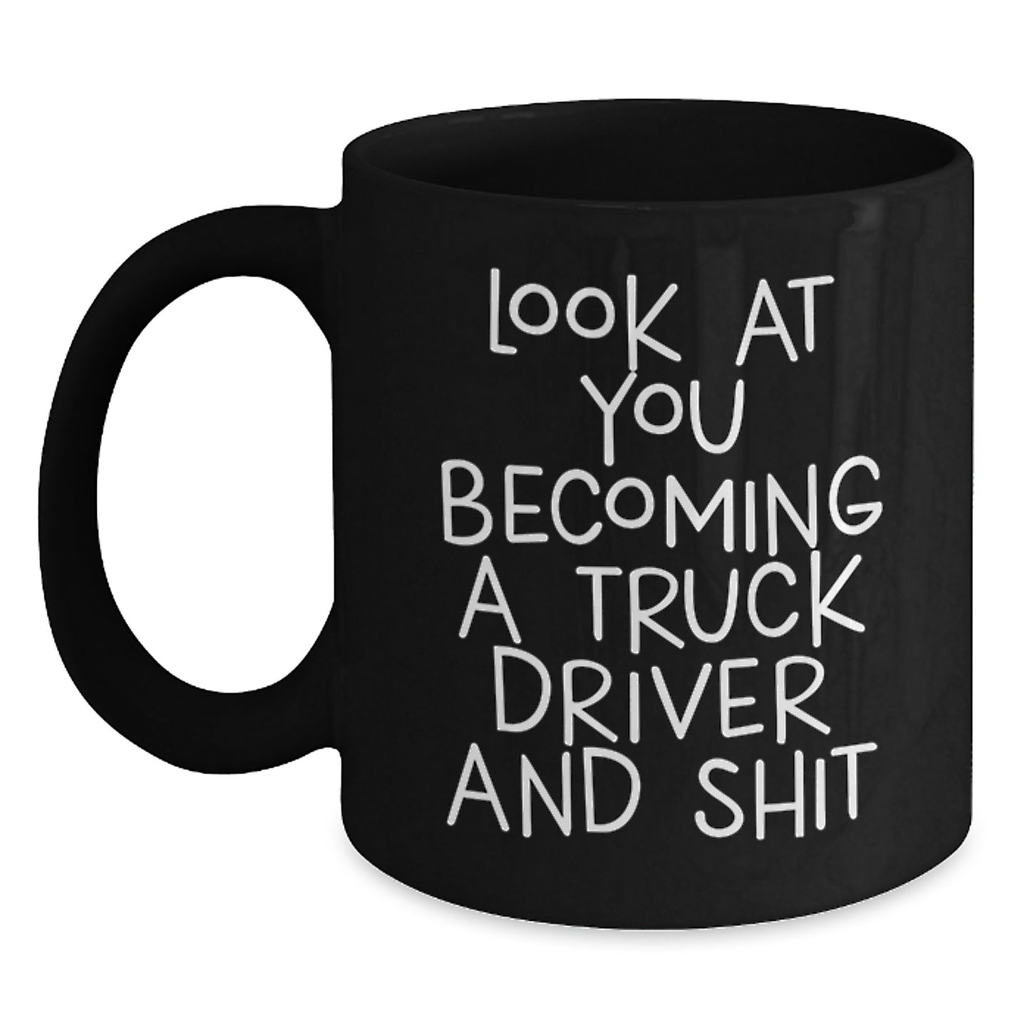 Funny Gifts for Truck Driver, Black Coffee Mug, Christmas Unique Gifts from Friends - Main