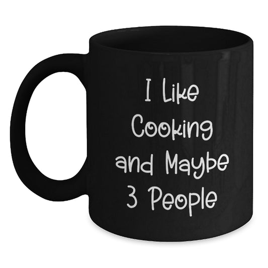 Funny Cooking Mug Gifts for Friends, Black Coffee Mug from Men, Perfect for Graduation Unique Gifts - Main