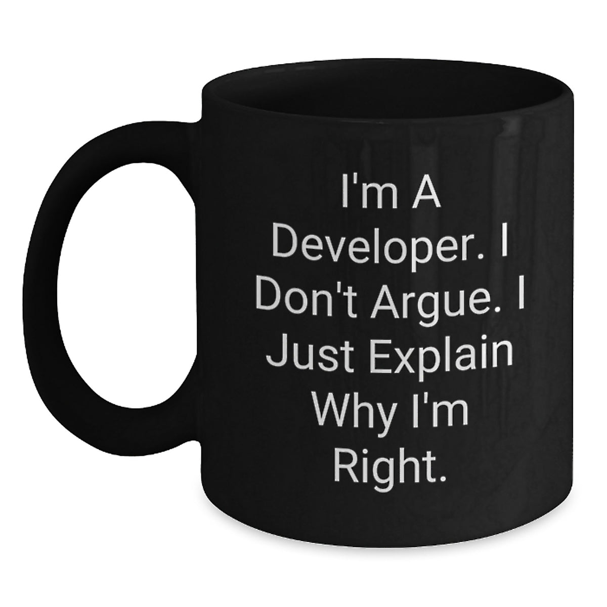 Christmas Gift For Her - Developer Quote Present Coffee Mug - Main