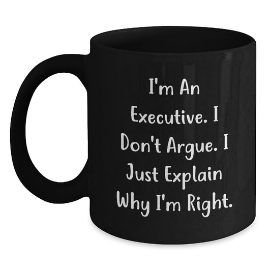 Executive Keepsake Black Coffee Mug for Him 11oz Premium Graduation Gift - Main