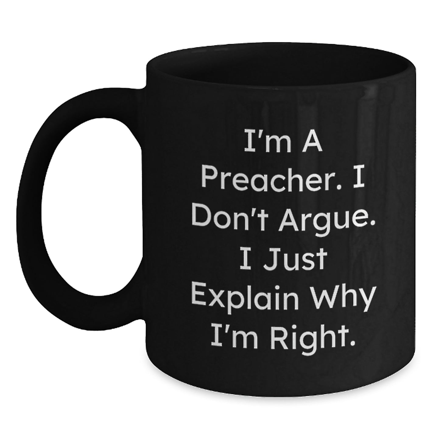 Preacher Coffee Mug Funny Gift for Preacher from Family Friends, Inspirational Graduation Unique Mug for Men Women - Main