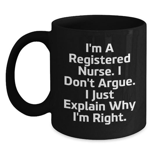 Graduation Unique Gifts for Registered Nurses - Funny Black Coffee Mug - Gifts from Friends to Nurses - Main