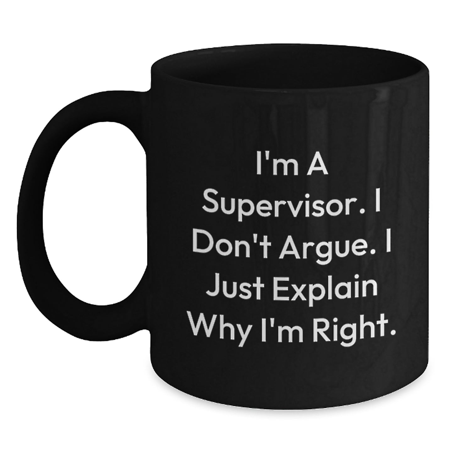 Funny Supervisor Gifts from Friends, Gifts for Supervisor, Black Coffee Mug for Graduation Unique - Main
