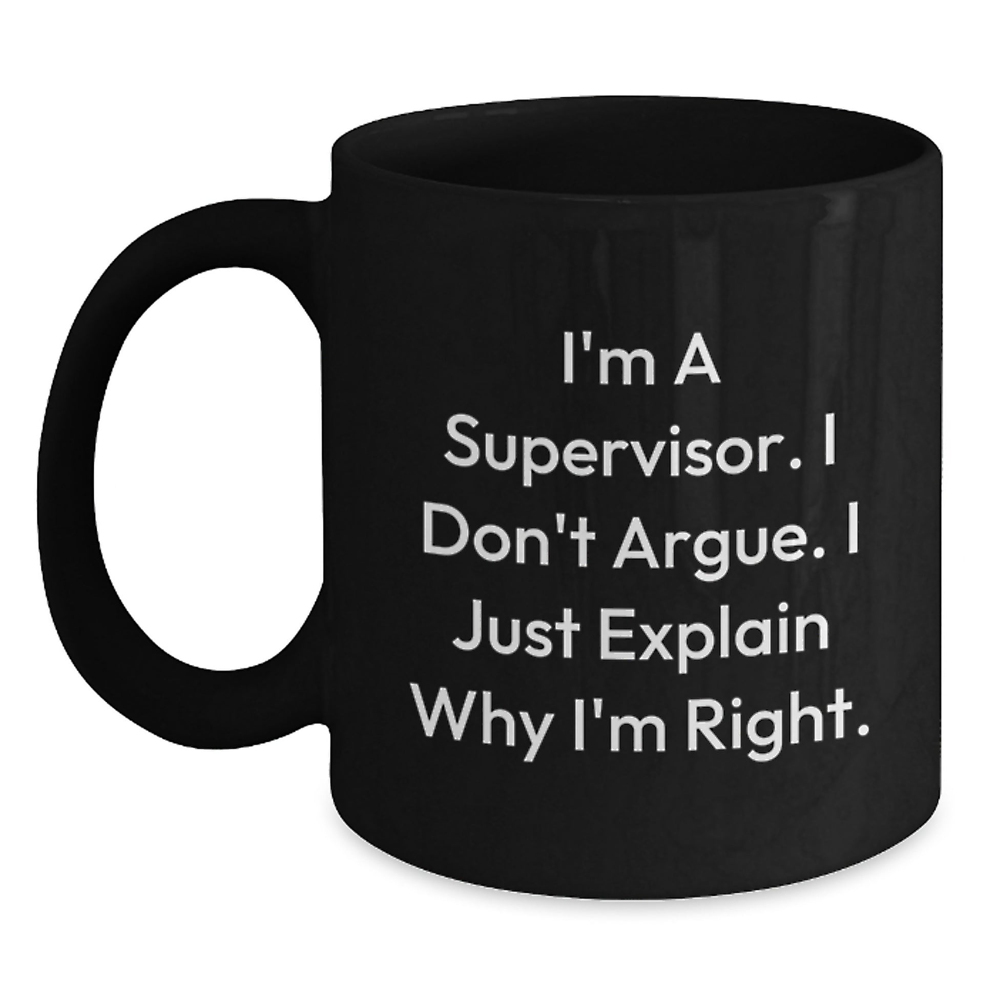 Funny Supervisor Gifts from Friends, Gifts for Supervisor, Black Coffee Mug for Graduation Unique - Main