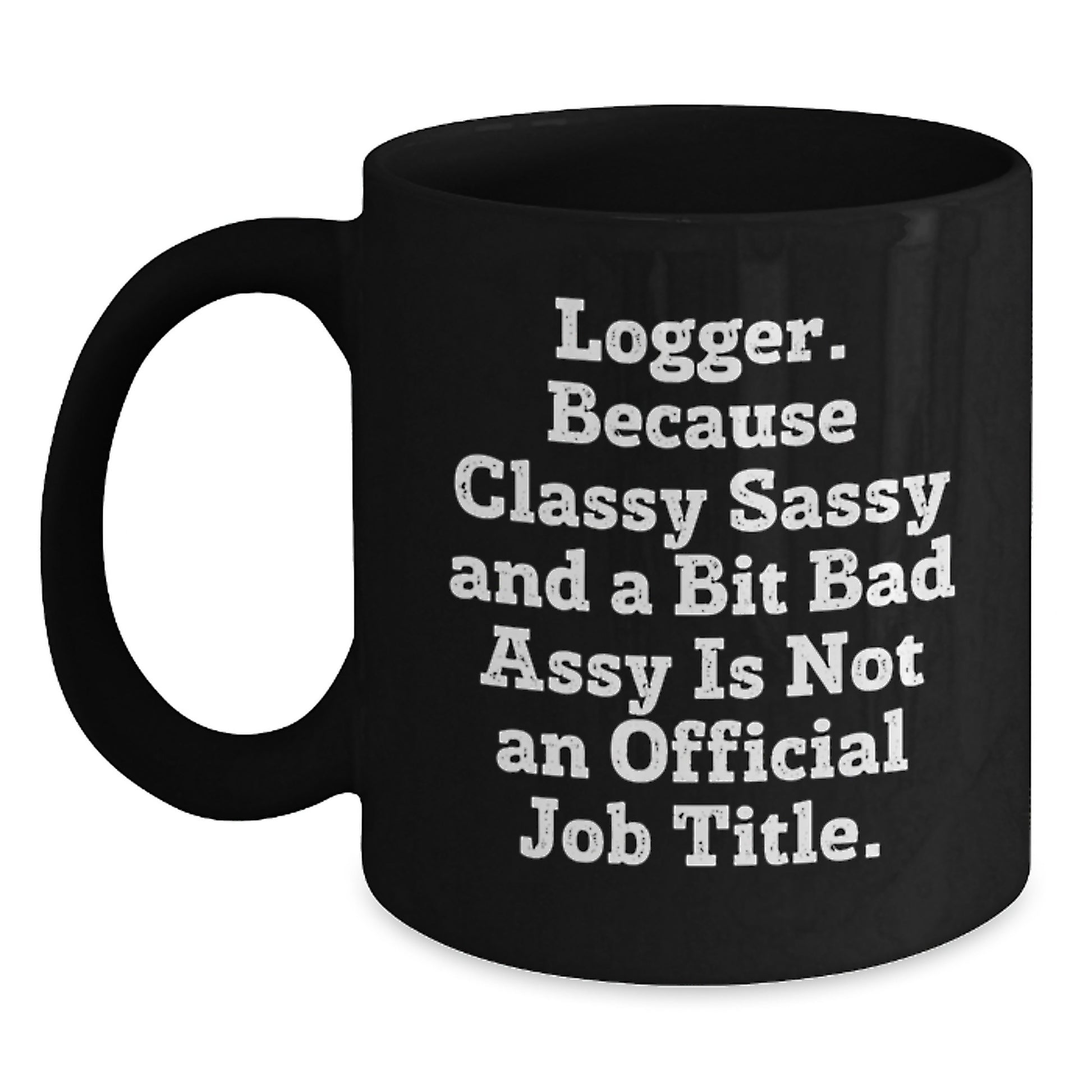 Logger Keepsake Black Coffee Mug for Him Birthday Gift Boldly Styled - Main