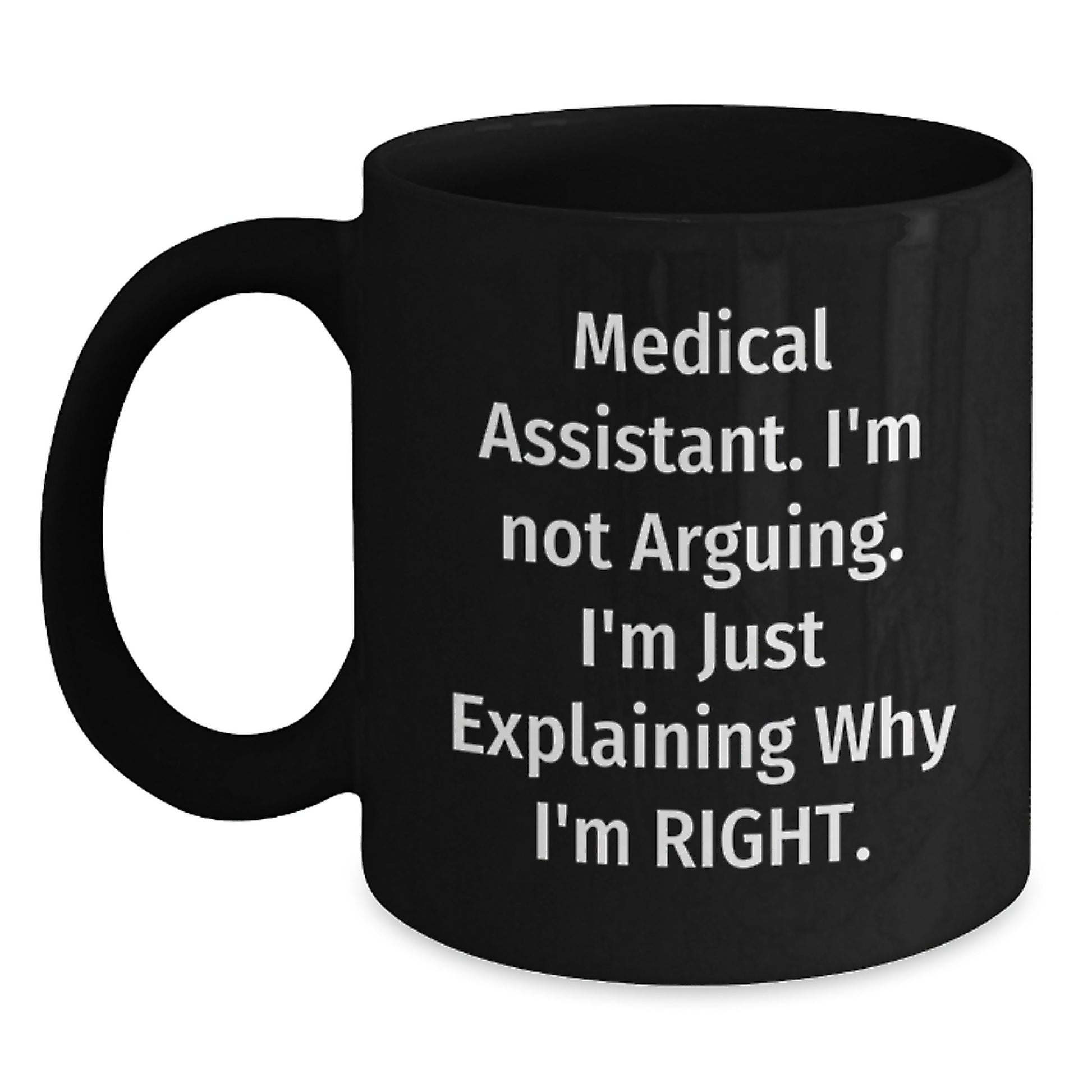 Medical Assistant Keepsake Black Coffee Mug for Him Birthday Gift - Main