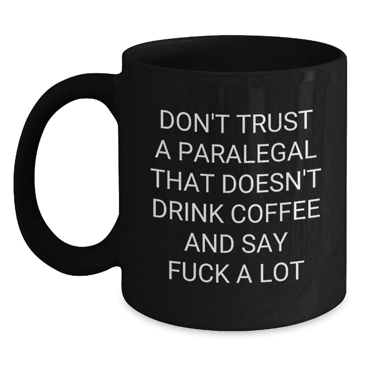Funny Paralegal Gifts from Friends, Black Coffee Mug for Paralegal Women, Graduation Unique Gifts - Main