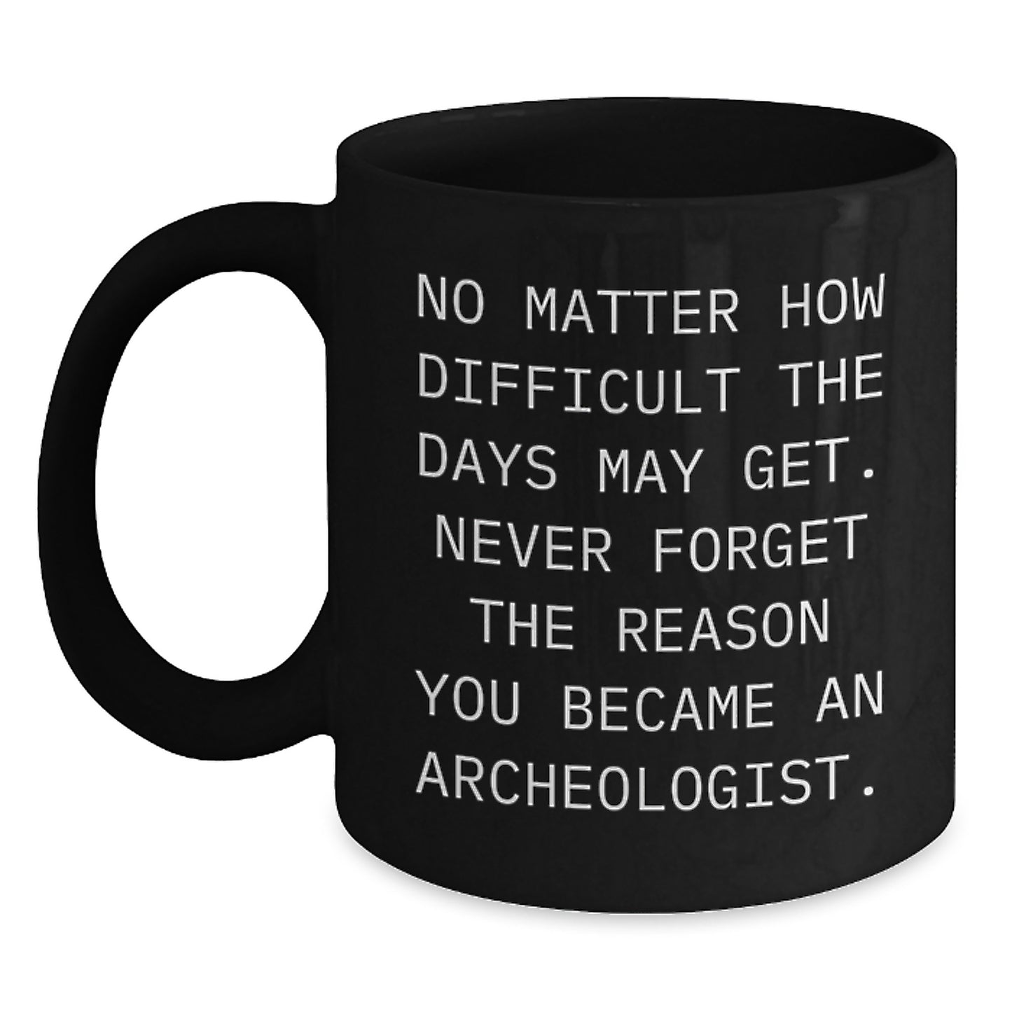 Unique Archeologist Christmas Unique Gifts from Friends, Perfect Inspiration for Archeologists, Funny Funny Archeologist Black Coffee Mug - Main