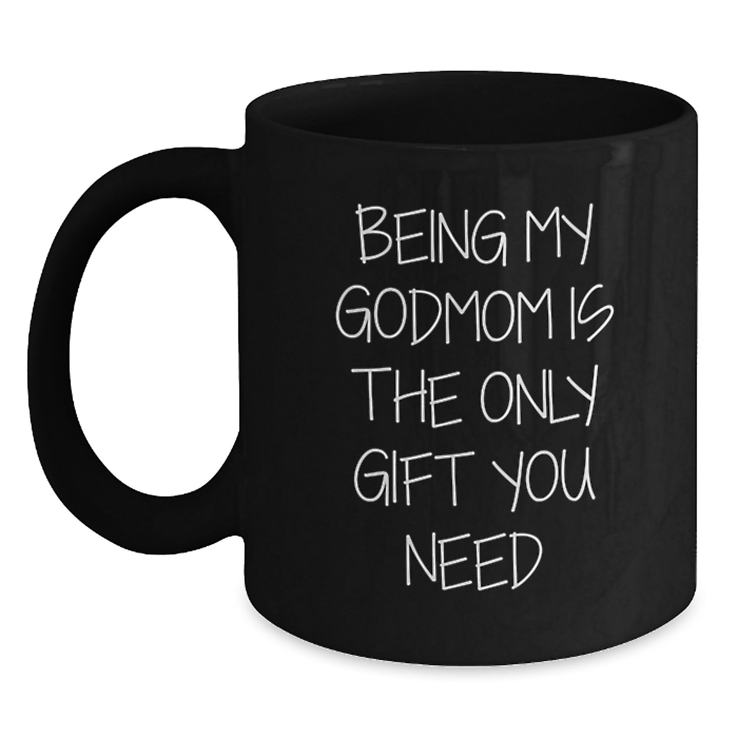 Godmom Keepsake Ceramic Black Coffee Mug for Him Birthday Gift - Main