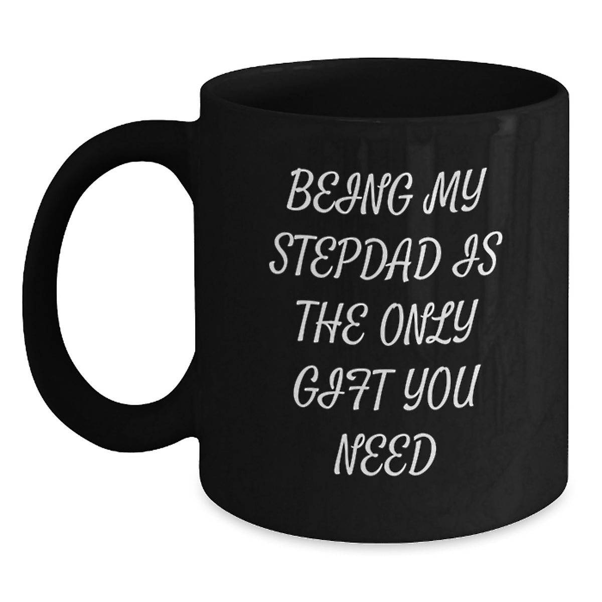 Stepdad Keepsake Premium Black Coffee Mug Birthday Gift for Him - Main