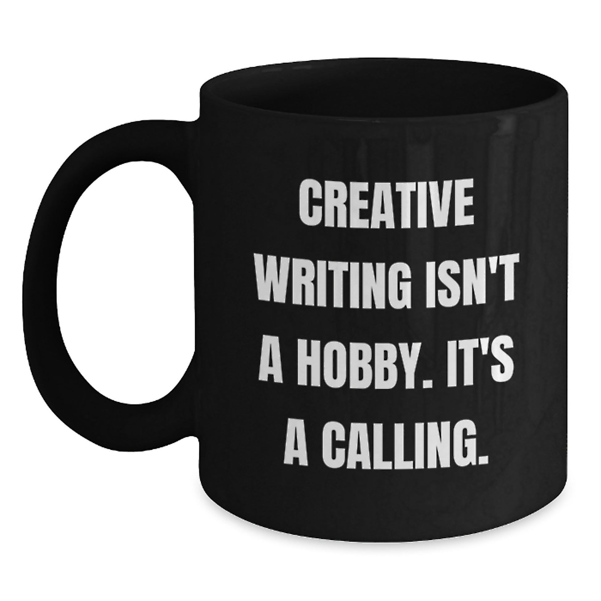 Inspiring Creative Writing Gifts for Graduates - Funny Quote Mug, Gifts from Men to Friends and Coworkers, Black Coffee Mug for Writers - Main