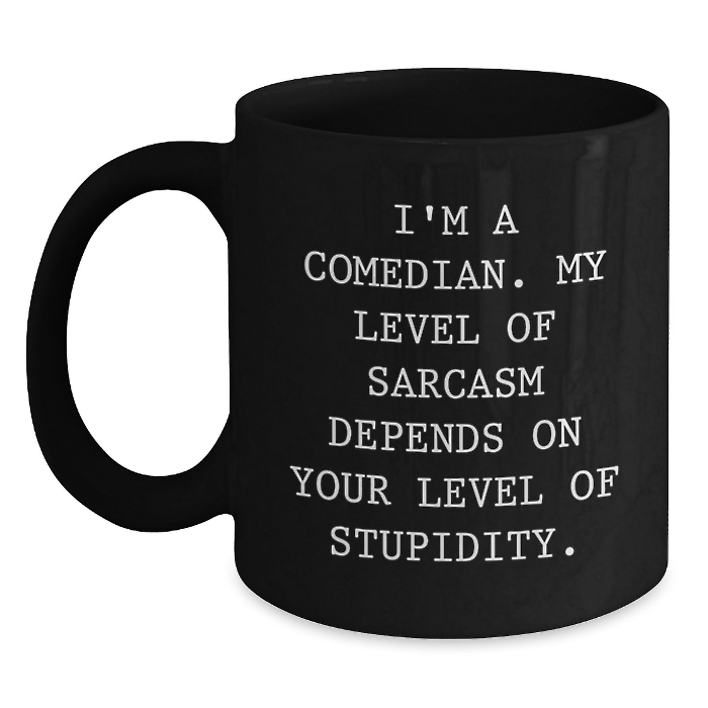 Funny Comedian Gifts from Friends to Men, Black Coffee Mug for Graduation Unique Gifts - Main