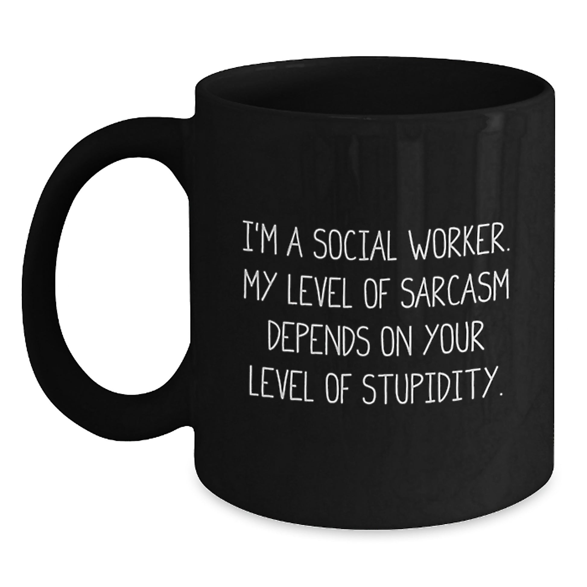 Funny Social Worker Gifts, I'm A Social Worker Black Coffee Mug for Graduation, Gifts for Social Worker, Black Ceramic Mug from Friends - Main