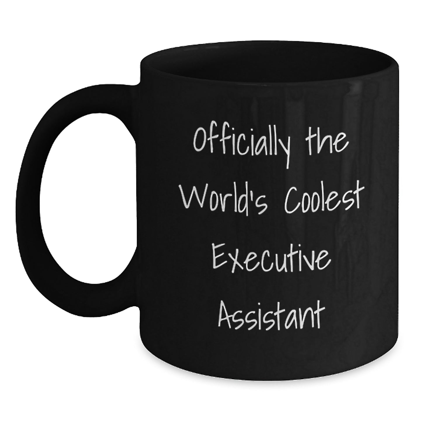Gifts from Friends for the World's Coolest Executive Assistant, Funny Quote, Black Coffee Mug, Graduation Unique Gifts - Main