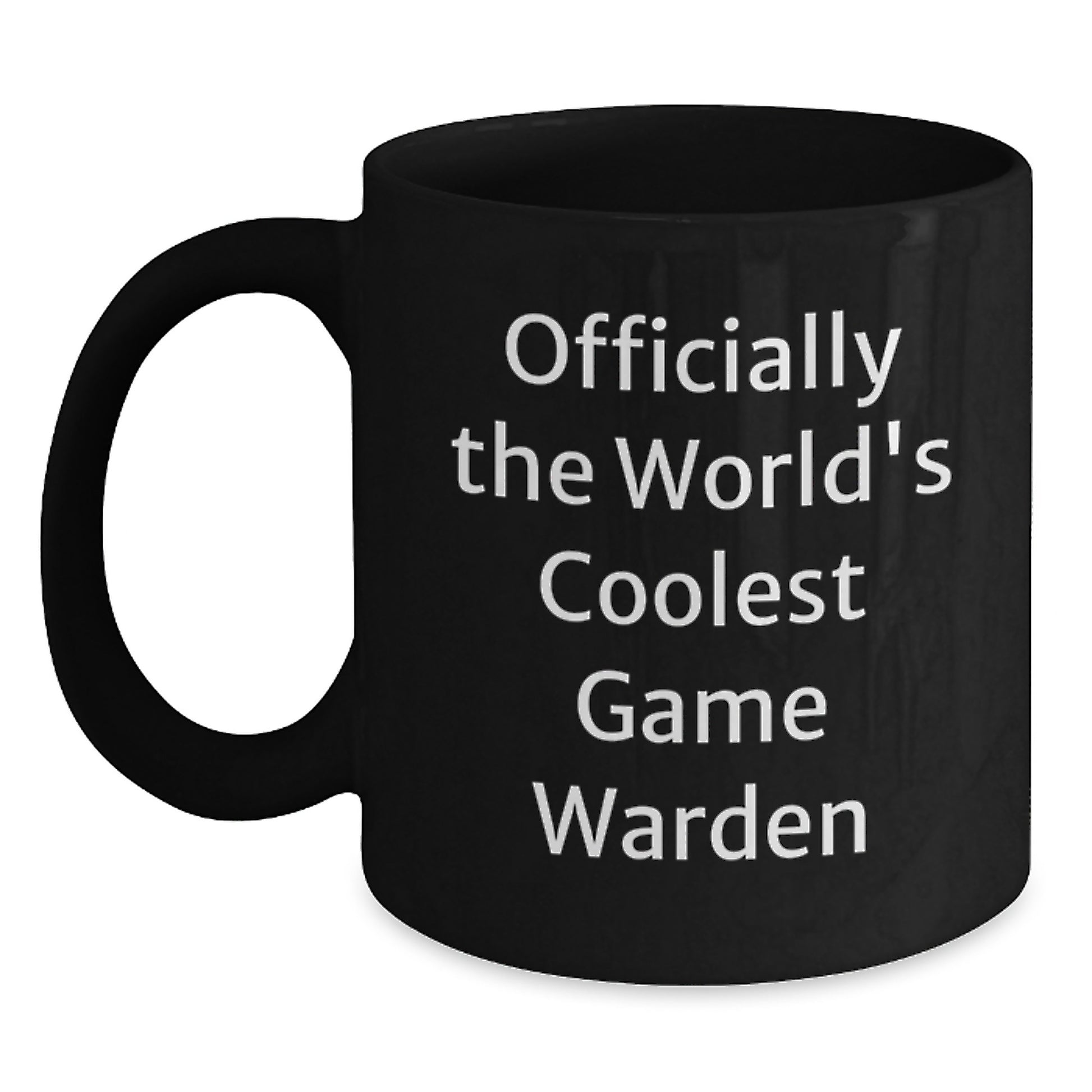 Funny Game Warden Gifts from Friends, Officially The World's Coolest Game Warden, Black Coffee Mug for Game Wardens on Graduation Day - Great for Men - Main