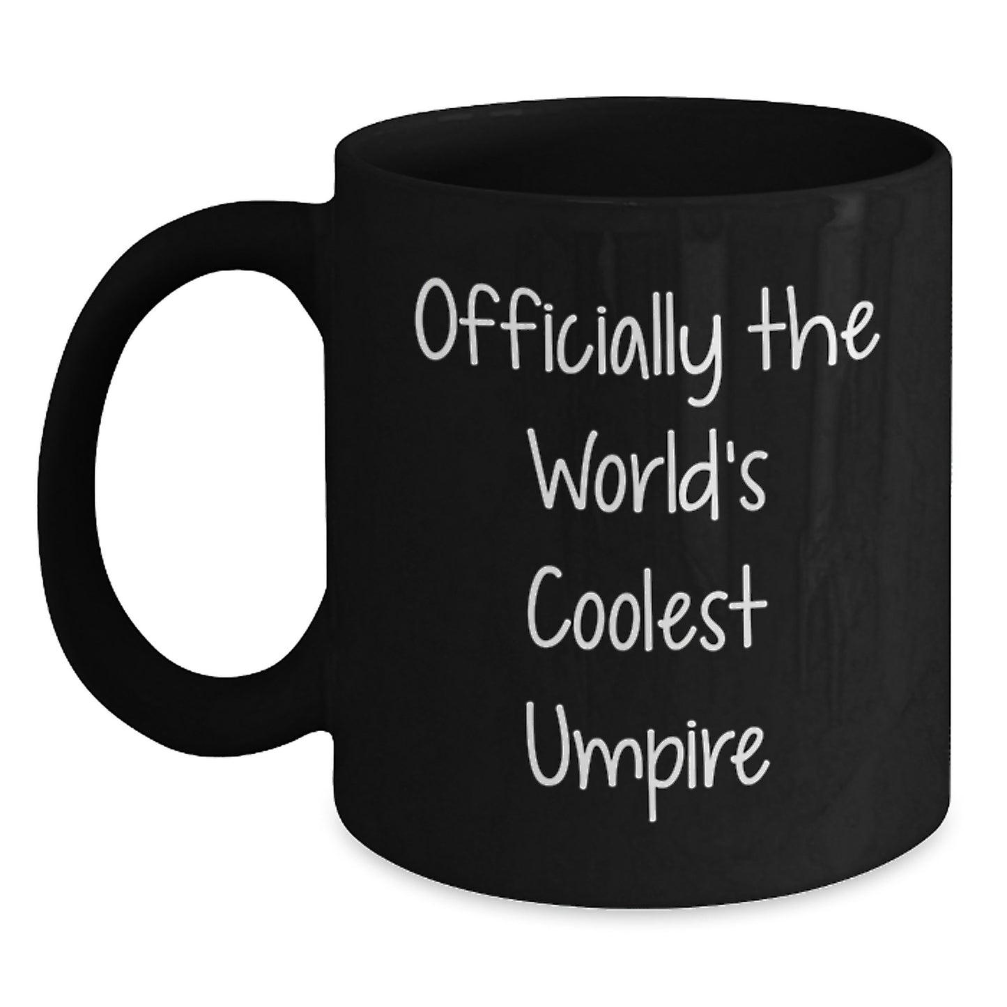 Funny Umpire Gifts for Him - Officially The World's Coolest Umpire Black Coffee Mug, Great Graduation Unique Gift for Friends, Family, or Coworkers from Men - Main
