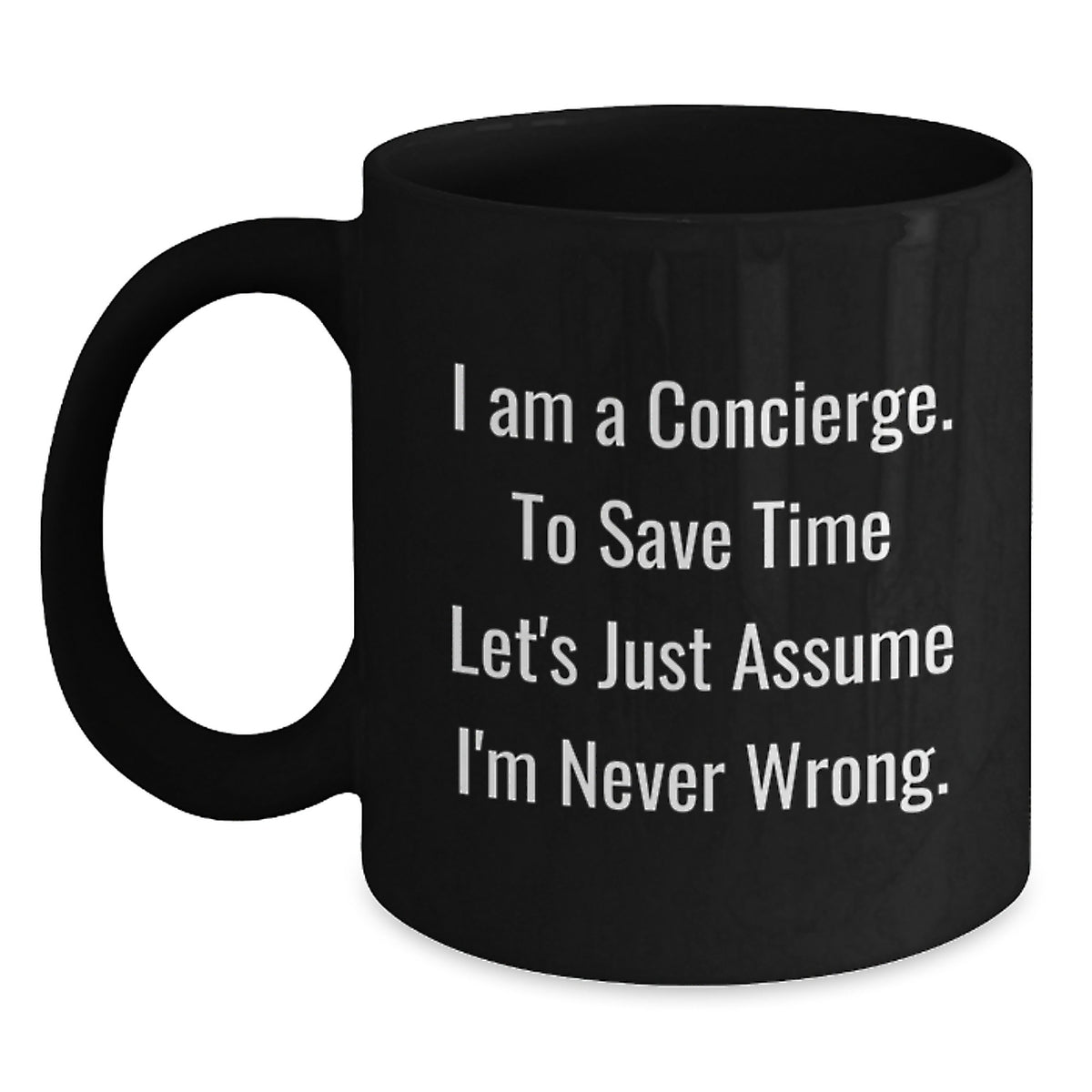 Concierge Keepsake Premium Black Coffee Mug for Him Birthday Gift - Main