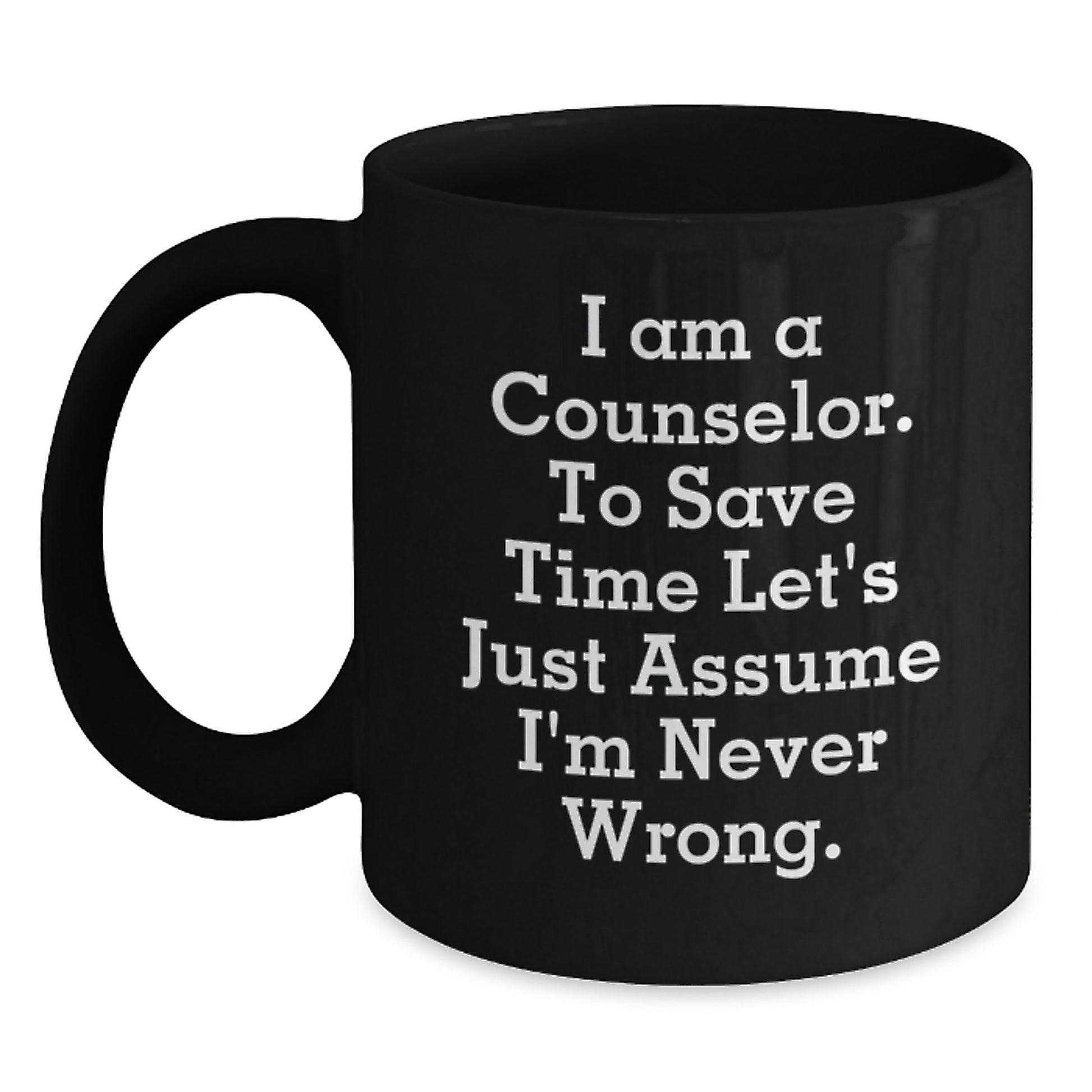 Counselor Keepsake Premium Black Coffee Mug for Him Birthday Gift - Main