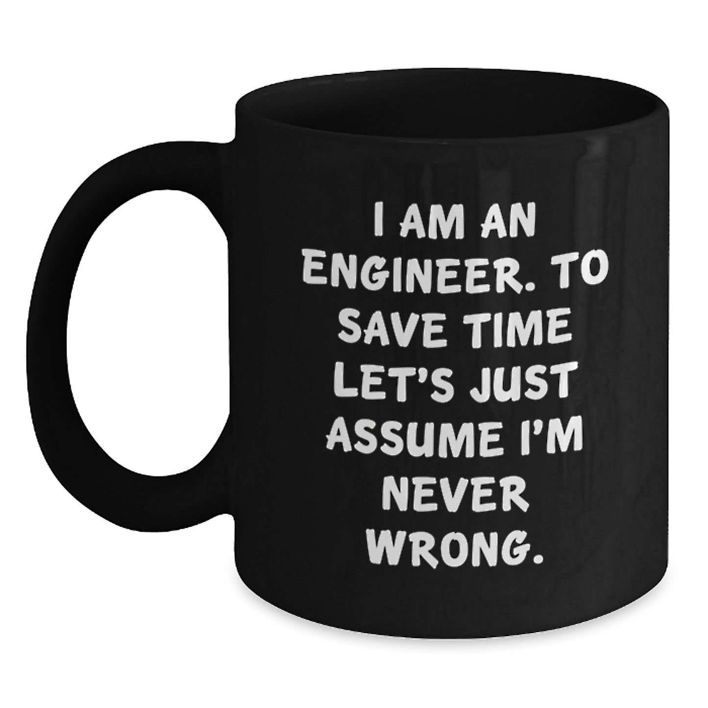 Engineer Keepsake Black Coffee Mug for Him Birthday Gift - Main
