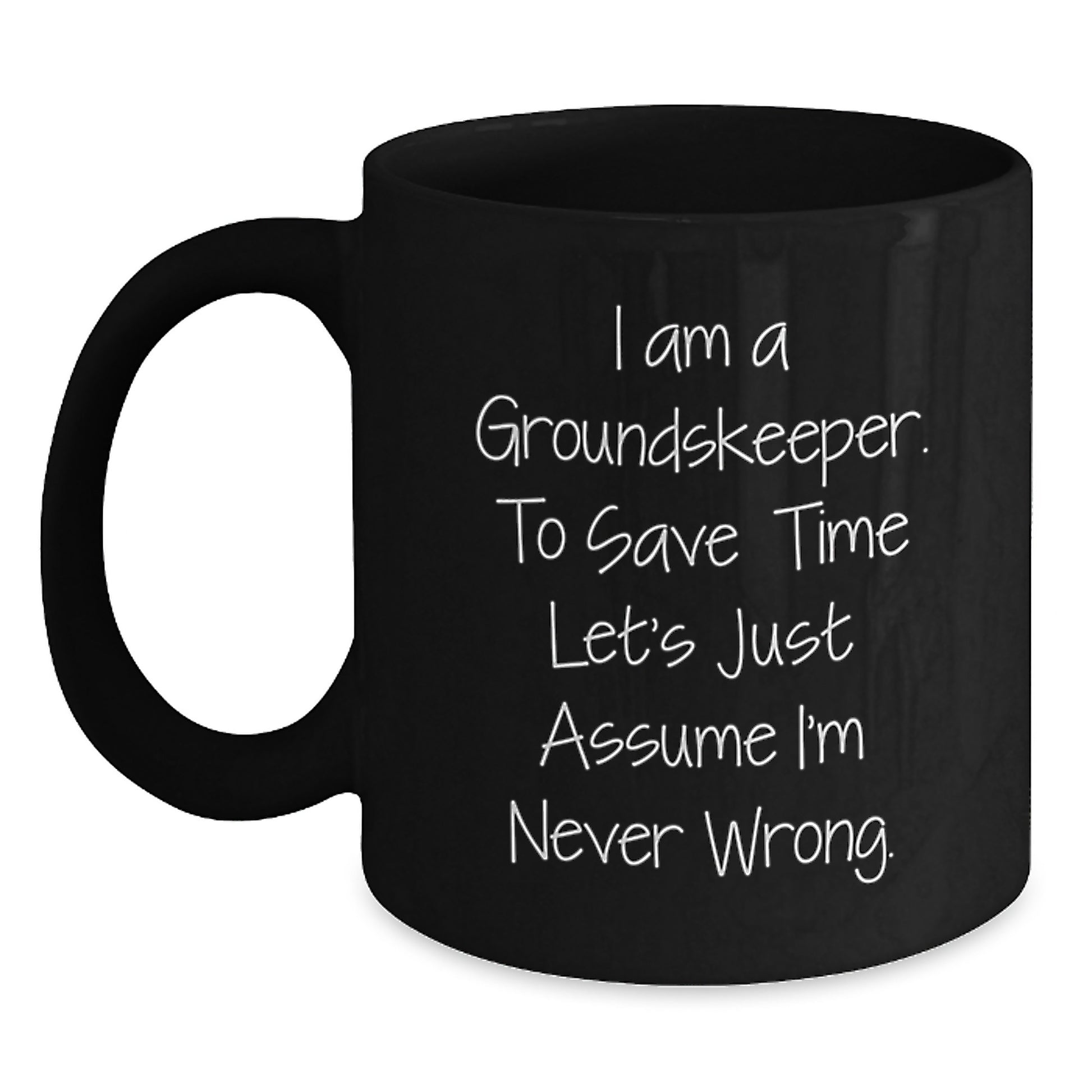 Groundskeeper Keepsake Black Coffee Mug for Him Birthday Gift - Main