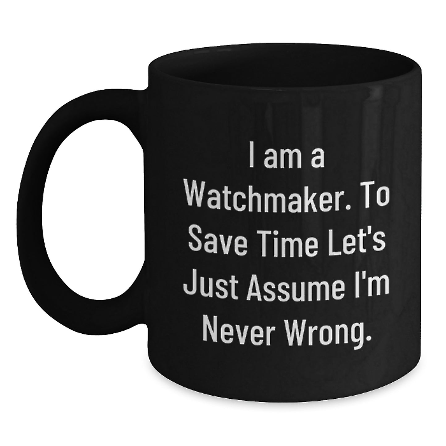 Watchmaker Keepsake Premium Black Coffee Mug for Him Birthday Gift - Main