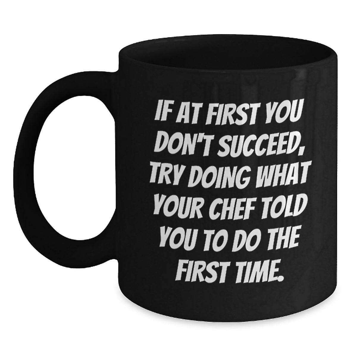 Chef Keepsake Black Coffee Mug for Him Birthday Gift with Inspiring - Main