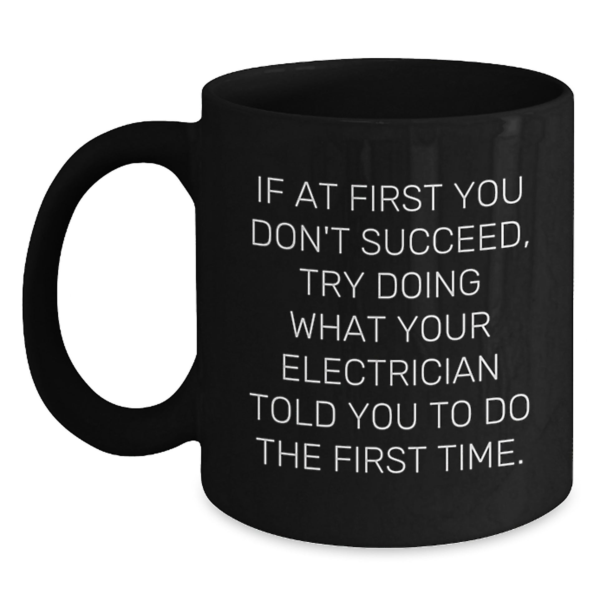 Electrician Keepsake Premium Black Coffee Mug for Him Birthday Gift - Main