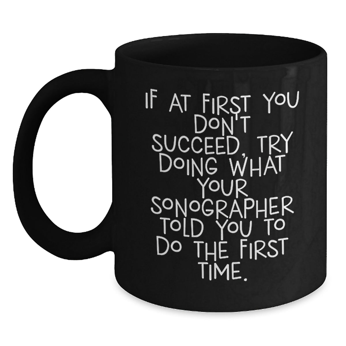 Sonographer Keepsake Black Coffee Mug for Him Birthday Gift Premium - Main