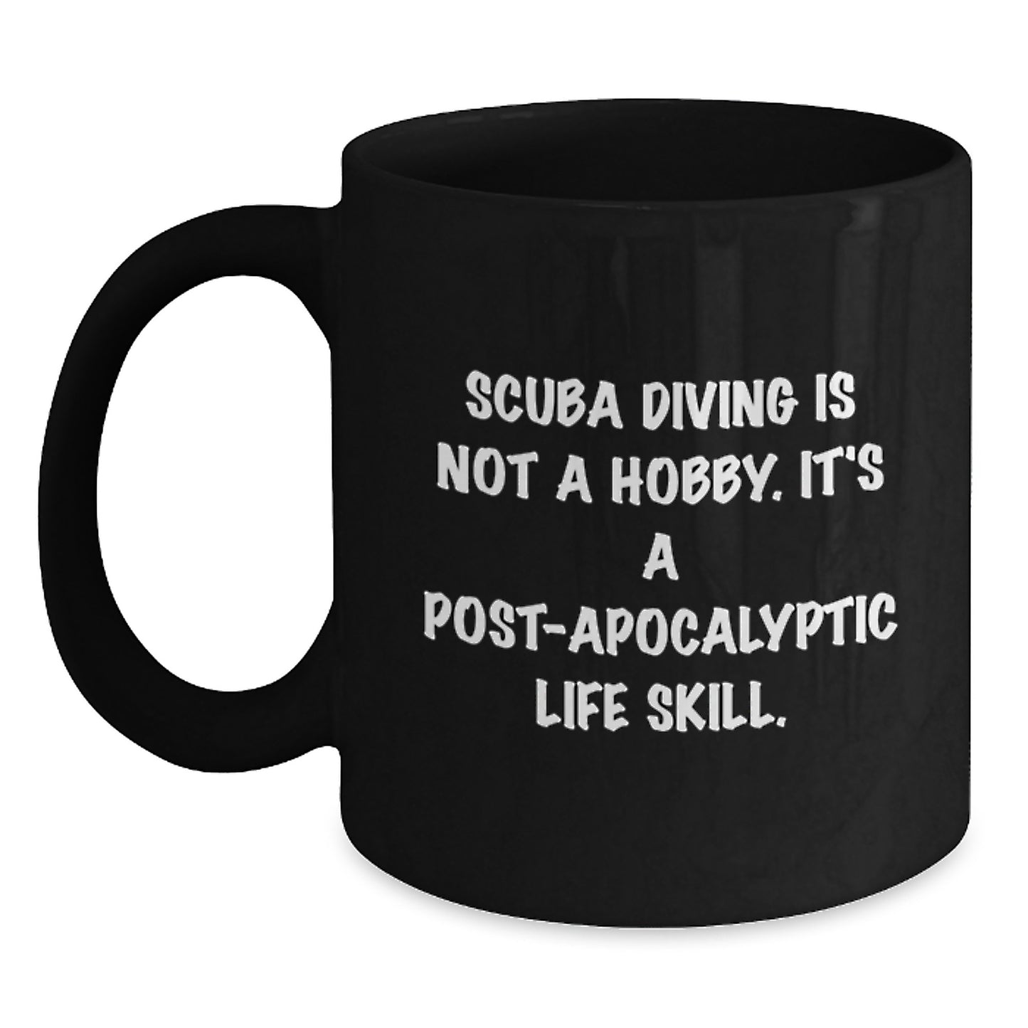 Scuba Diving Keepsake Black Coffee Mug 11oz Ceramic Him Birthday Gift - Main