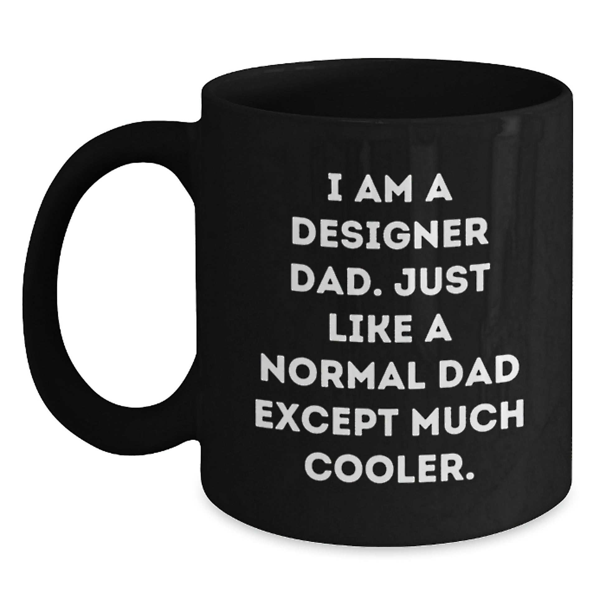 Designer Dad Keepsake Mug for Him Birthday Gift Black 11oz Ceramic - Main